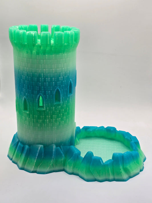 Green / Blue / White Castle Dice Tower